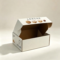 Boîtes cadeaux personnalisées en carton ondulé pour fruits Longan, vente en gros, emballage alimentaire écologique en kraft avec fermeture auto-adhésive