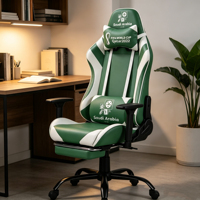 Chaise pivotante confortable pour e-sport avec fonction inclinable, idéale pour les salons de jeux et le travail de bureau