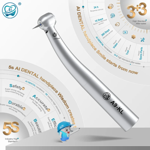 Turbina de aire dental, pieza de mano de alta velocidad, cabezal estándar óptico, ajuste de pulverización Quattro, acoplador tipo <span class=keywords><strong>Kave</strong></span> LED, turbinas de la serie AiKO - Product Image 1