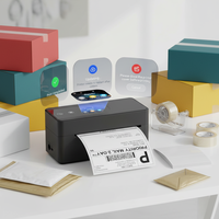 Imprimante d'étiquettes thermiques PHOMEMO PM64D avec écran tactile pour une taille de papier maximale de 108 mm, porte-étiquettes inclus pour les petites entreprises