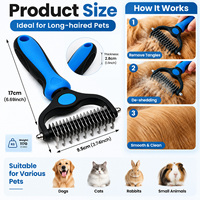 Produits de nettoyage et de toilettage pour animaux de compagnie, accessoires pour animaux, brosse pour chien, kit de luxe, peigne pour chat, ensemble de toilettage pour chat