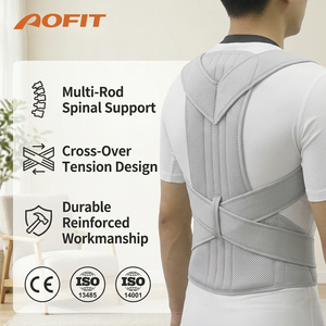 AOFIT Redresseur de dos personnalisé avec logo, soutien <span class=keywords><strong>complet</strong></span> du <span class=keywords><strong>haut</strong></span> <span class=keywords><strong>et</strong></span> du <span class=keywords><strong>bas</strong></span> du dos, protection en polyester contre la cyphose - Product Image 1