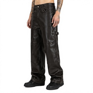 Pantalon large en cuir véritable pour homme – Respirant, confortable, coupe décontractée – Prix de gros - Product Image 5