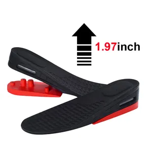 높이 높이 증가 Insoles 5CM 키가 큰 신발 리프트 삽입 2 레이어 조절 높이 부츠 Insoles 남성 및 WomenHA00606