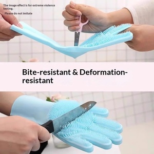 Guanto per il Bagno degli Animali Domestici, Strumento per il Bagno di Cani e Gatti, Anti-Graffio, Anti-Morso, Antiscivolo, Spazzola per la Rimozione dei Peli Allungata - Product Image 2