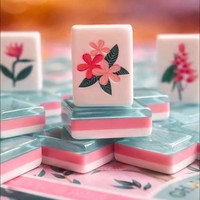Набор для американского маджонга Miss Darling: 3-слойные, современные, элегантные, портативные, водостойкие плитки с защитой от выцветания