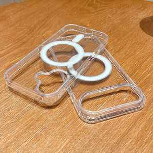 Funda Magnética Transparente de TPU y Acrílico para <span class=keywords><strong>iPhone</strong></span> 17 Pro Max, 17 Air, 16, 15 Pro Max, 14, 13, 12, 11, XR, Moderna y Resistente a Impactos - Product Image 4