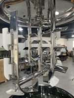Mélangeur de crème à double enveloppe avec élévateur hydraulique, émulsifiant à cisaillement élevé, homogénéisateur de crème, mélangeur sous vide avec mélangeurs latéraux