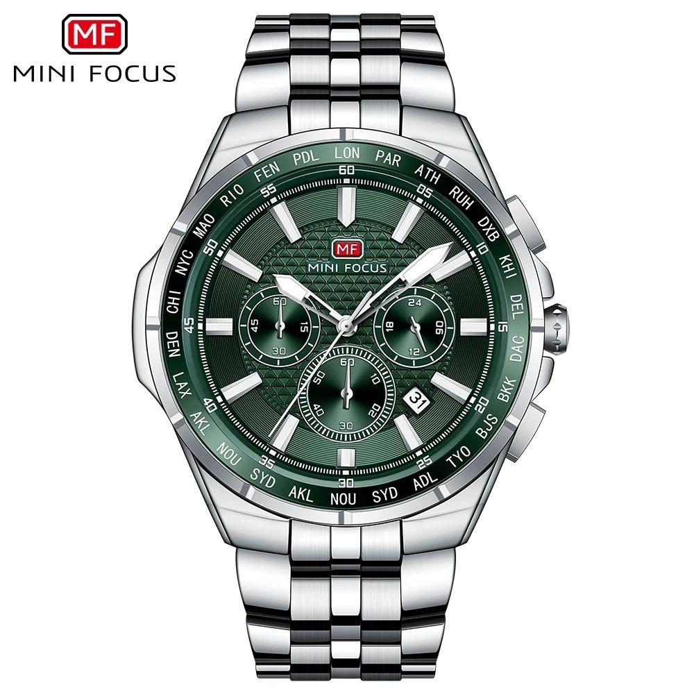 Silver Case Green Dial