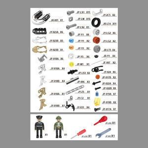 Hanye 161 pièces, kit de construction de véhicules à thème police 8 en 1, jouet éducatif STEM pour développer la motricité fine, cadeau pour enfants - Product Image 5