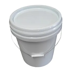 Contenedor de embalaje Tambor Sello Cubo de pintura Cubos Plástico de grado alimenticio 1L 3L 5L 10L 15L 20L 25L 5 Galones 7 Galones con tapas de asa