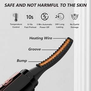 Recourbe-cils chauffant - Recourbe-cils électrique rechargeable - Rehausseur de cils - 4 modes de température - Charge Type C - Product Image 5