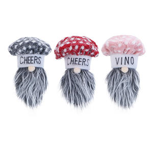 Muñeco sin rostro de Gnomo de franela, cubierta de botella de vino, adornos navideños festivos para mesa de fiesta en casa, envoltura de regalo de vacaciones - Product Image 2