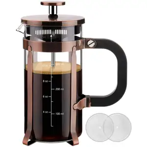 Yeni varış fransız basın kahve ve çay makinesi cam, kahve ve çay takımları 1000ML 34 oz 8 bardak fransız basın