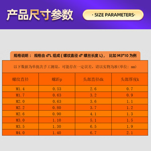 สกรูหัวฟิลลิปส์แบบฝังหัว M1.2 M2.5 M4 เหล็กกล้าคาร์บอน มาตรฐานเมตริก เกรด A ระดับ 4.8 สำหรับงานโลหะ - Product Image 2
