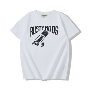 T-shirt d'été pour homme en coton doux imprimé, motif lettres vintage sur le thème <span class=keywords><strong>de</strong></span> la culture automobile et des pistons mécaniques modifiés, à manches courtes - Product Image 2