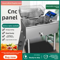 Friteuse Électrique Commerciale Intelligente Entièrement Automatique à Cuve Unique Grande Capacité 10-30L pour Churros et Brochettes – Équipement pour Stand de Rue