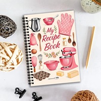 Bestseller transfrontalier : Carnet de recettes A5 à spirale, Journal de cuisine pour mes recettes, format spirale