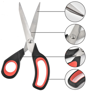 Tesoura de costura doméstica, tesoura multifuncional de aço inoxidável, macia e com cabo, para costura, corte de papel e alfaiate - Product Image 4