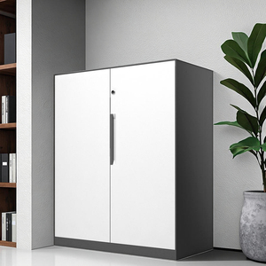 2-Door Metal Mobile Office Storage <b>File</b> Cabinet Double Tiers Foldable with Waterproof Steel Handle for School Furniture - Product Image 2