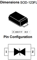 Diode TVS SMD24CA SOD-123FL 24V 250pF Leiditech pour l'électronique grand public et les équipements de communication 854110