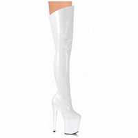 Nouvelles bottes sexy fétichistes au-dessus du genou, bottes à plateforme de 17 cm, chaussures de scène, chaussures de pole dance, bottes de danseuse exotique, modèles de danseuse exotique, fermeture éclair de 7 pouces