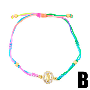Boho LGTB 18K placcato <span class=keywords><strong>oro</strong></span> cuore ape connettore sole amicizia arcobaleno corda stringa bracciali bambina per gioielli donna - Product Image 4