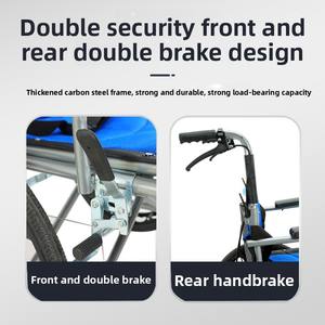 Vente en gros de fauteuil roulant manuel léger de 16 pouces Scooter de mobilité pour personnes âgées portable simple pliable pour les petites personnes handicapées - Product Image 3