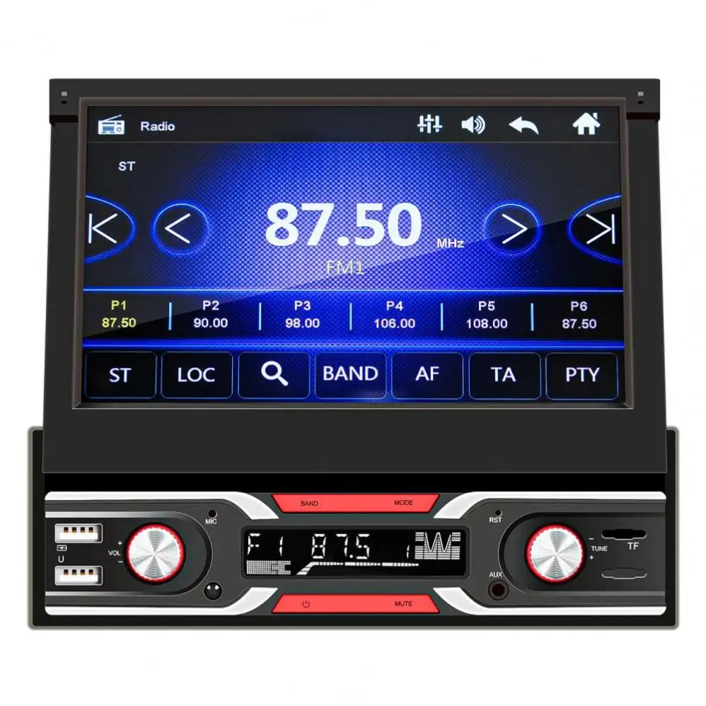 9603 7 Zoll Auto MP5 Player Einziehbarer Bildschirm Bluetooth-Radio FM AM RDS Multimedia-Player für Fahrzeuge