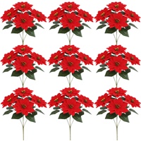 Arrangements floraux de Noël artificiels de haute qualité pour la fête à la maison et la décoration de fleurs d'arbre de fête de Thanksgiving