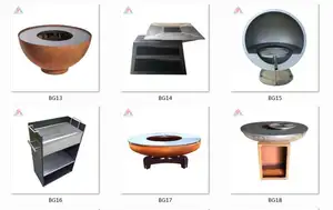 BBQ Corten Stahl Corten Stahl Feuerstelle BBQ Fiq XL Outdoor Corten Stahl Grill Grill Grill Grill Feuerstelle Grill