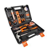 82pcs Noir Kit Complet d'Outils Coffret Set Outils à Main Bricolage Ensembles d'Outils de Réparation Ménage pour Usage Domestique-001