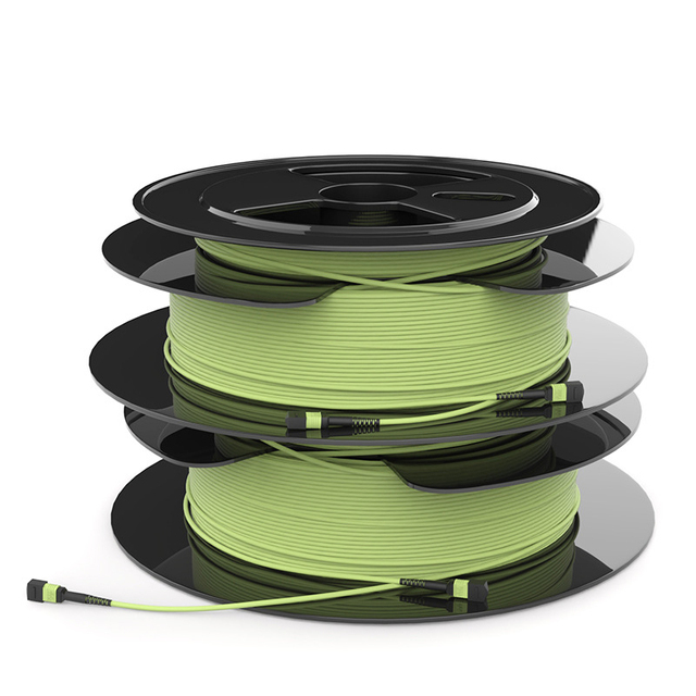 15M OM5 UPC Female Polarity Type-B Fiber Optic MPO to MPO QSFPDD Patch Cord for Data Center AI Cluster Deployment ICT Cabling