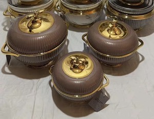 Unique Marble Finish Hot Pot Set 1L 2L 3L Insulated Casserole for Wedding Party Ramadan Tableware Food Warmer Serving Pot Set - Product Image 2