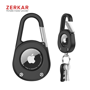 Soporte para <span class=keywords><strong>AirTag</strong></span> con cubierta protectora rígida de PC a prueba de golpes y arañazos para collar de mascota y llavero - Product Image 1