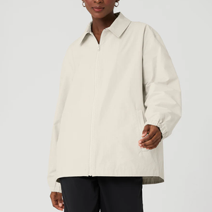 Populaire Femmes Survêtement <span class=keywords><strong>Veste</strong></span> Polyester Pleine Fermeture Éclair Coupe-Vent Top Baggy Nylon <span class=keywords><strong>Veste</strong></span> D'entraînement pour les Femmes - Product Image 4