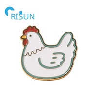 Insigne en métal émaillé Broche Oiseau Animal de ferme Coq de poulet personnalisé Épinglettes de revers