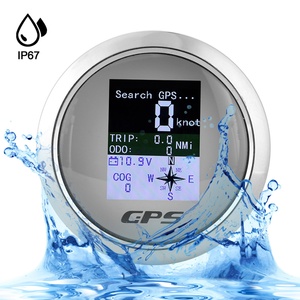 85mm Compteur de vitesse GPS Voiture Bateau Ingénieur Étanchéité inoxydable Jauges numériques Cadran Blanc - Product Image 5