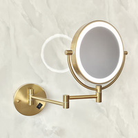 Miroir de beauté à LED mural, miroir de toilette pliable, miroir grossissant extensible pour salle de bain, miroir de maquillage à LED double face pour hôtel