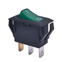 Interrupteur à bascule SPST ON-OFF 16A 250V125VAC 12V24VDC avec lumière verte RL1-511/N-C-2-G/B-P1-G