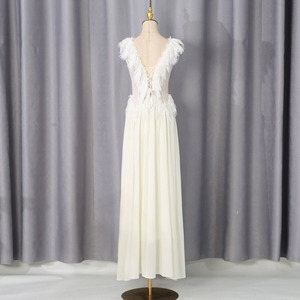 Nuevo Vestido Maxi de Verano 2026 para Mujer, Estilo A, Sin Espalda, con Ribete de Encaje, Cintura Natural y Abertura Lateral, Ideal para Oficina - Product Image 2