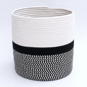 Amazon Offre Spéciale Coton Corde Panier Tissé Pour Couverture Décorative <span class=keywords><strong>Grand</strong></span> <span class=keywords><strong>Jouets</strong></span> Panier De <span class=keywords><strong>Rangement</strong></span> - Product Image 1