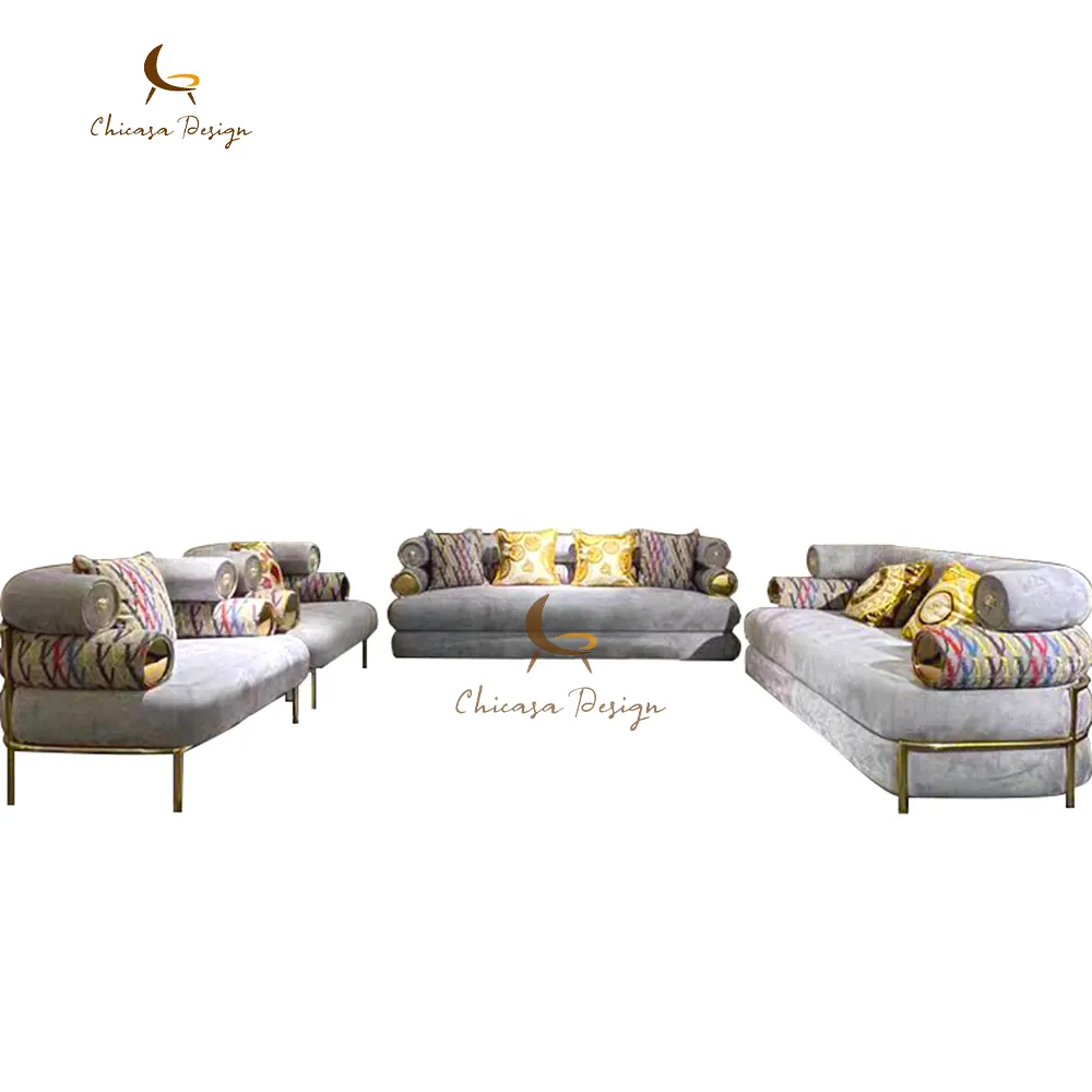 Italy design top luxury sofa modern style genuine leather sofa villa light luxury Versac designer sofa famous brand