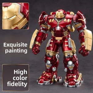 Figurine d'action Iron Man avec armure anti-Hulk Zhongdong MK44 sous licence officielle <span class=keywords><strong>Marvel</strong></span>, en PVC, avec éclairage magnétique, jouet de présentation <span class=keywords><strong>Avengers</strong></span> - Product Image 2
