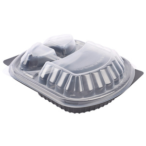 Best Seller Food Disposable Clear Meal Prep Containers 3 Compartment Lunch Box