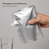 Pochette souple à bec verseur de 1500 ml en PE blanc de qualité alimentaire, imprimée en héliogravure, avec buse, sac à jus autoportant, étanchéité anti-fuite pour l'eau