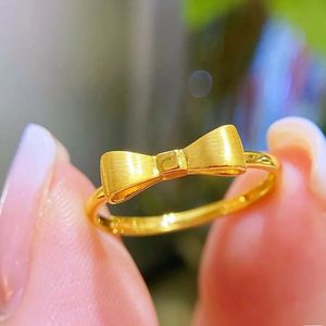 Anillo de Lazo de Oro Puro de 18K, Joyería Sólida 750, para Mujer, de Xinfly Fashion - Product Image 4