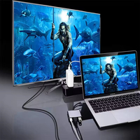 3 in 1 USB 3.1 Tipe C ke USB 3.0 4K USB-C Tipe C Female Charger Hub Adapter Converter Kabel 3-in-1 Hub PD Produk Stok Tersedia