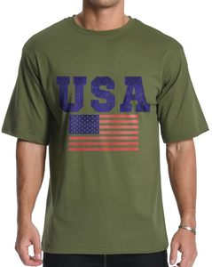 เสื้อยืดลำลองผ้าคอตตอนพิมพ์ลายธงสหรัฐอเมริกาสำหรับผู้ชายใหม่2025 - Product Image 5