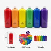 Peinture acrylique liquide non toxique de 500 ml pour coulage, haute brillance, pour l'art fluide, les ours en peinture et les loisirs créatifs DIY, vente en gros sur mesure
